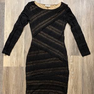 Black/Tan Lace Dress